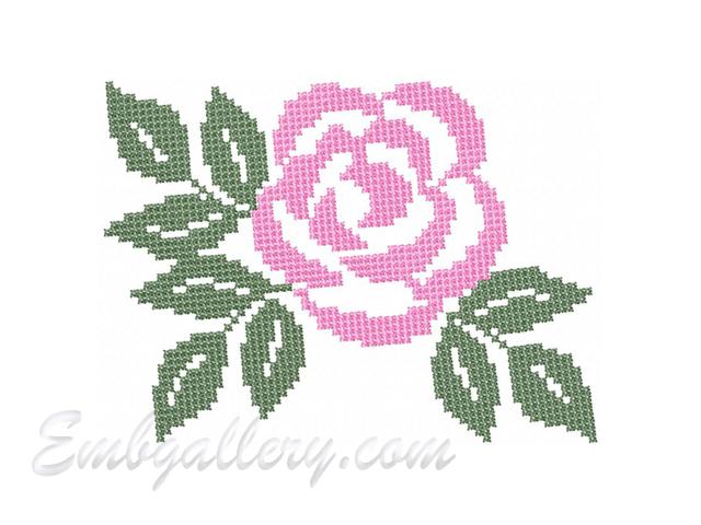 Дизайн машинной вышивки бесплатно Классическая роза